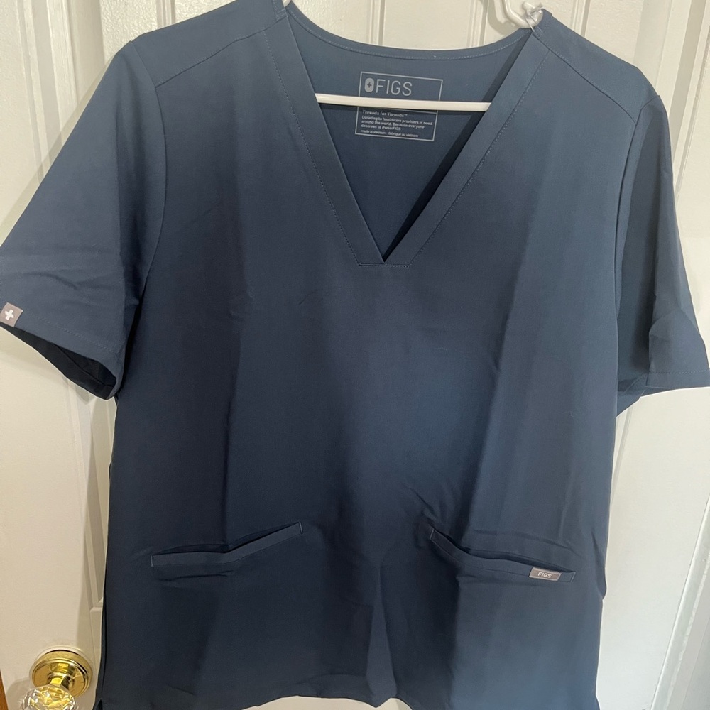FIGS Women's Blue Top